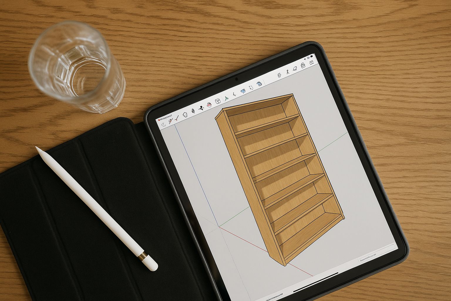 Conception 3D d'un meuble sur SketchUp sur iPad — Dévéco Design